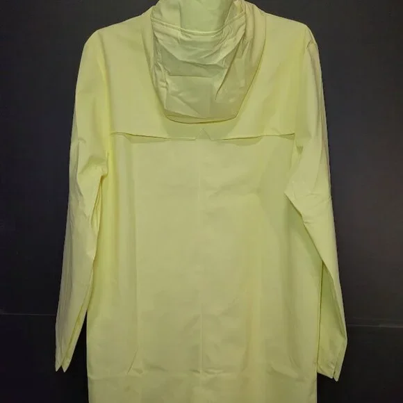 NWT RAINS Waterproof Long Snap Front Rain Jacket Straw M - Picture 6 of 16